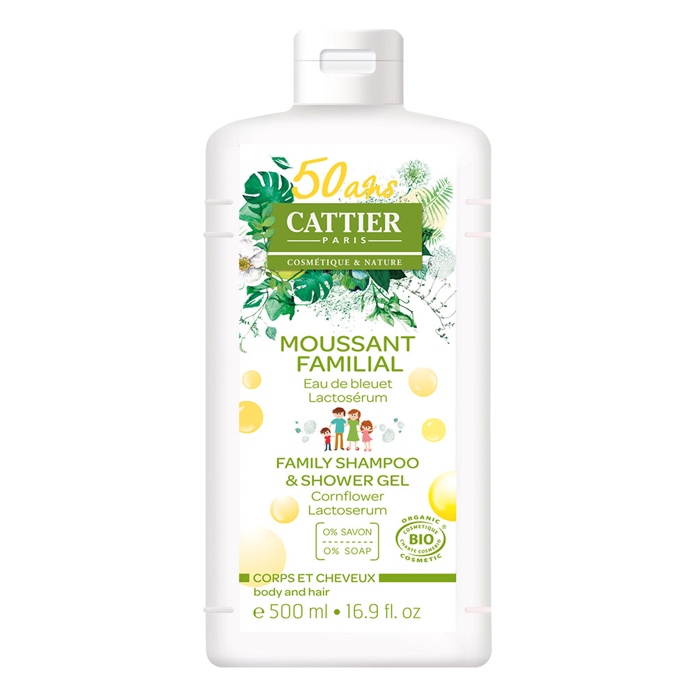 Cattier Gel doccia Moussant Familial Corps Et Cheveux Bio 500ml