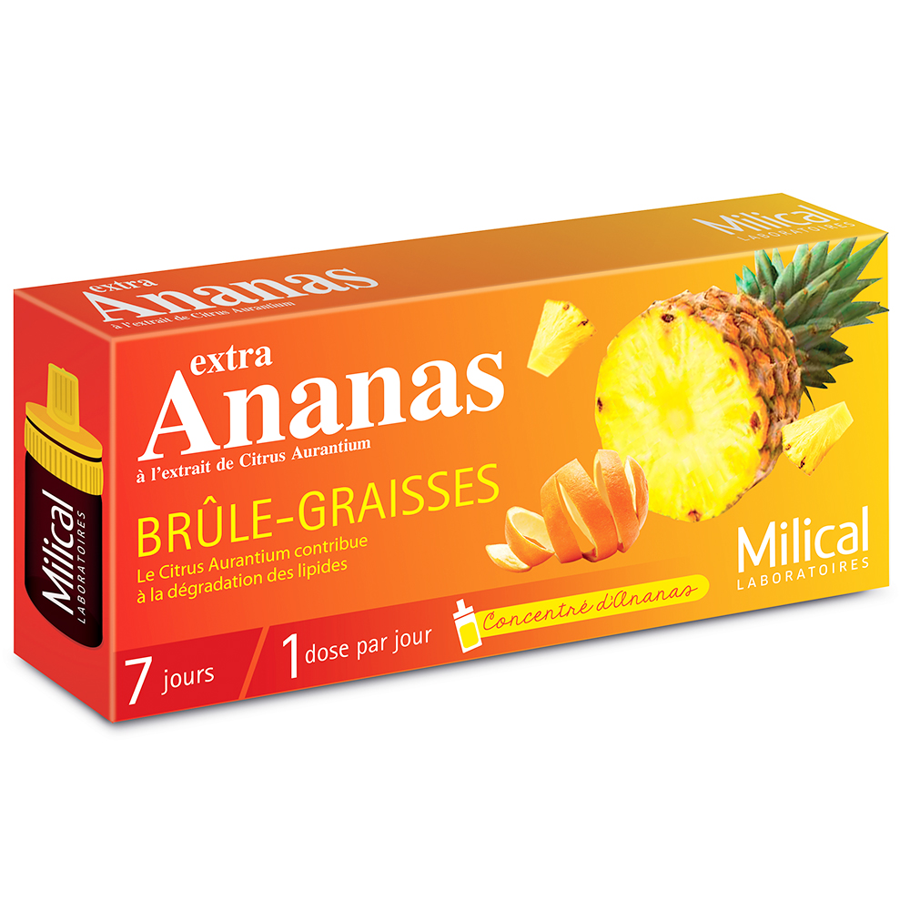 Milical Extra Brucia grassi 7 giorni gusto ananas 7 fiale da 10 ml