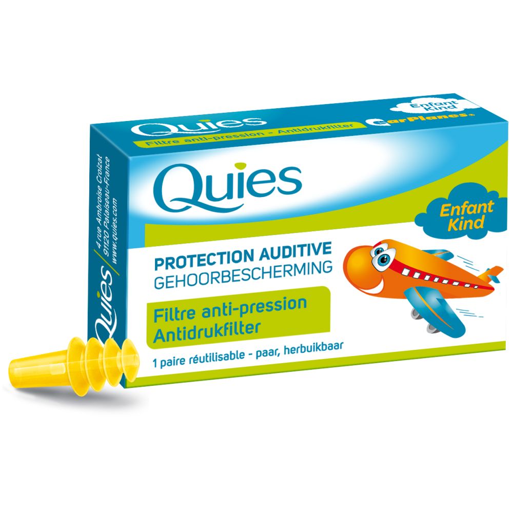 Quies Bambino con filtro anti-pressione Protezione dell'udito 1paio