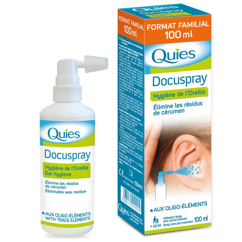 Quies Pulizia delle Orecchie con Docuspray 100ml