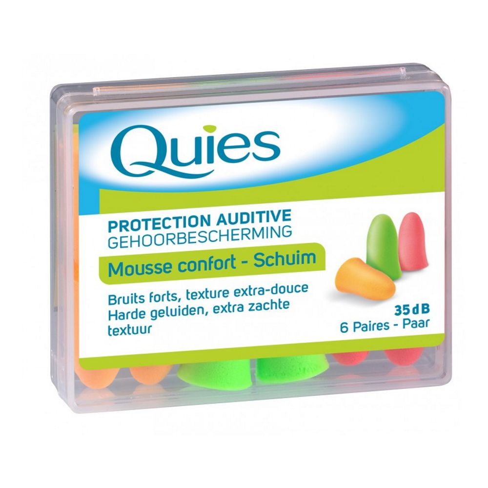 Quies Protezione Uditiva Mousse Confort 6 Paia Di Tappi