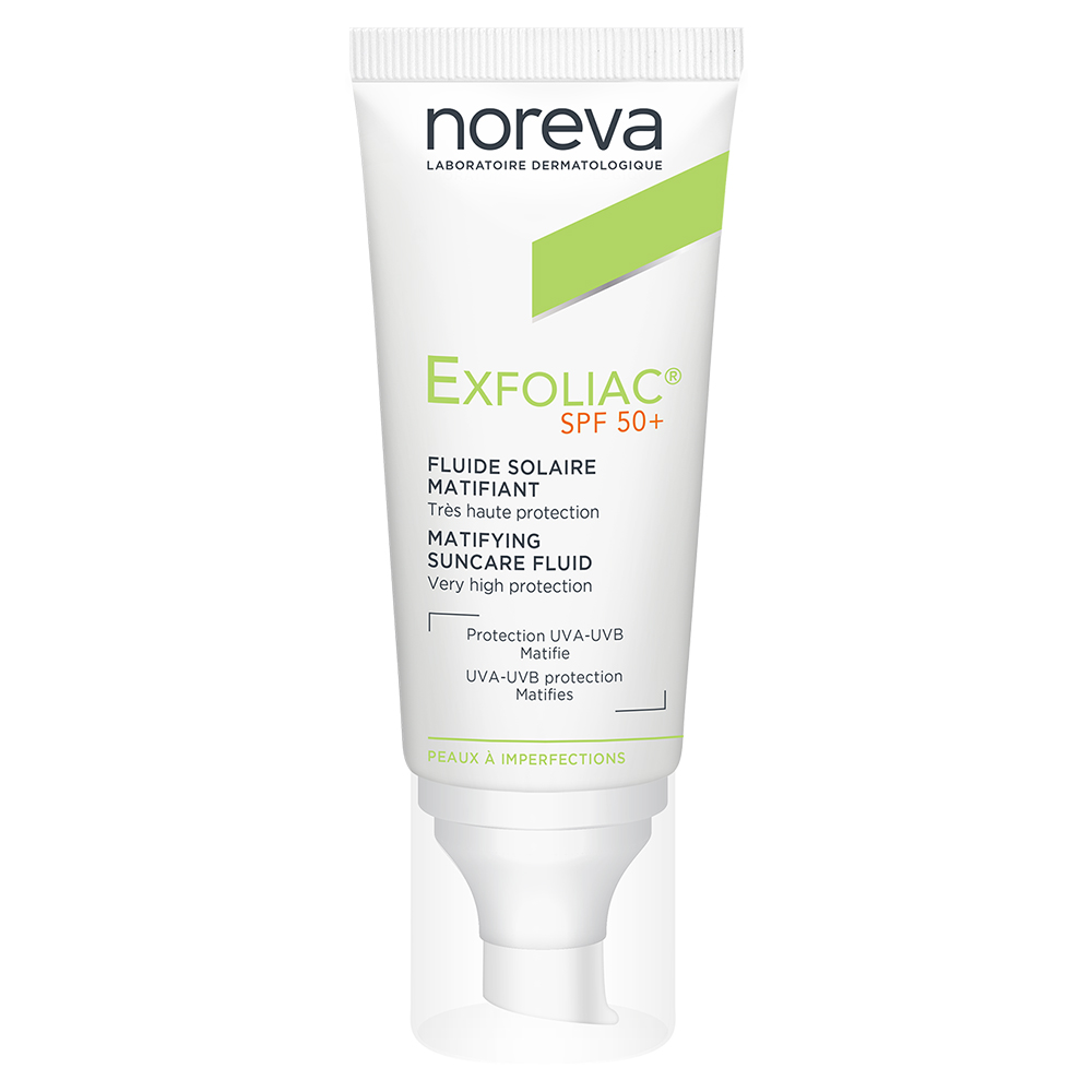 Noreva Exfoliac Fluido per la cura del sole SPF 50+ 40 ml