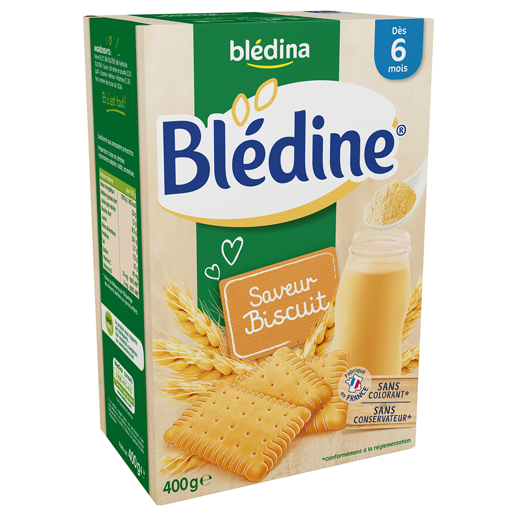 Blédina Cereali in polvere Gusto biscotto Da 6 mesi 400g