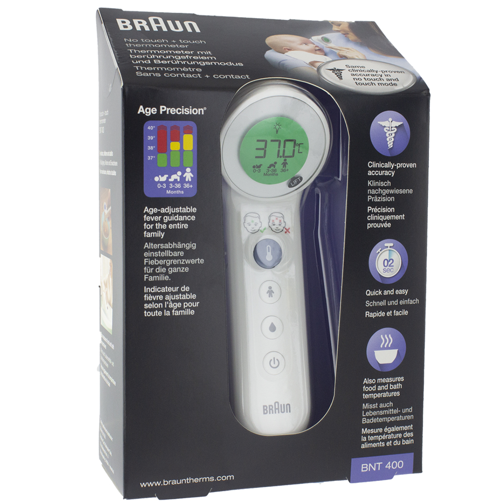 Braun Bnt400we Termometro Frontale Senza Contatto Con Precisione Età