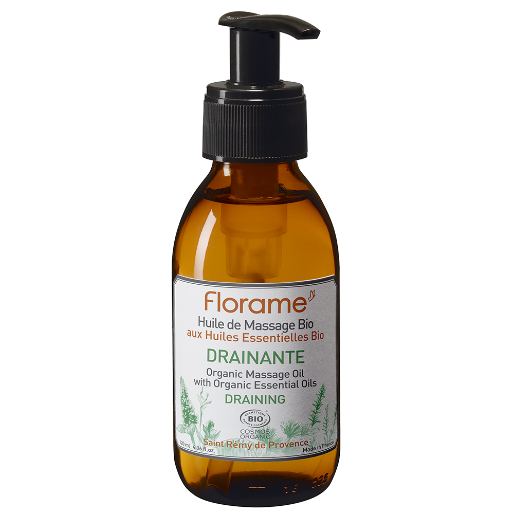Florame Olio per massaggio drenante biologico 120 ml