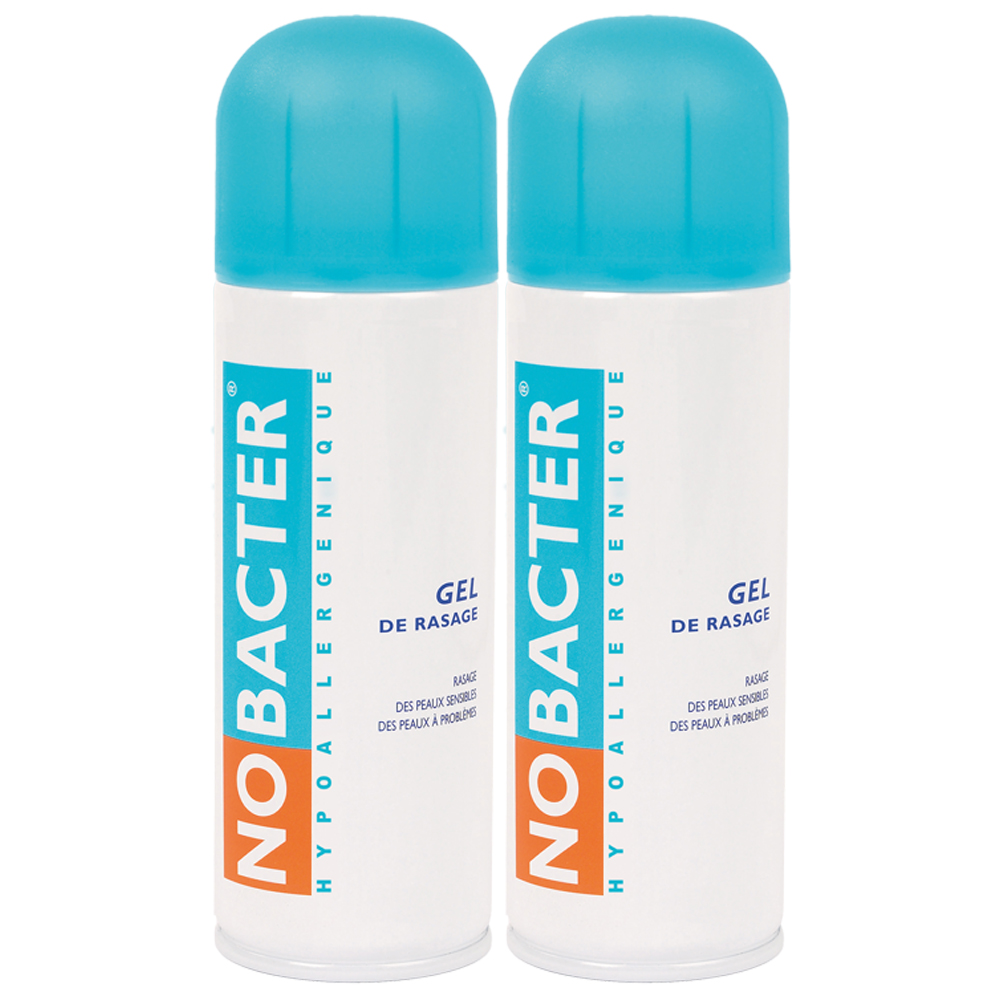 Nobacter Gel da barba per pelli sensibili e problematiche 2x150 ml