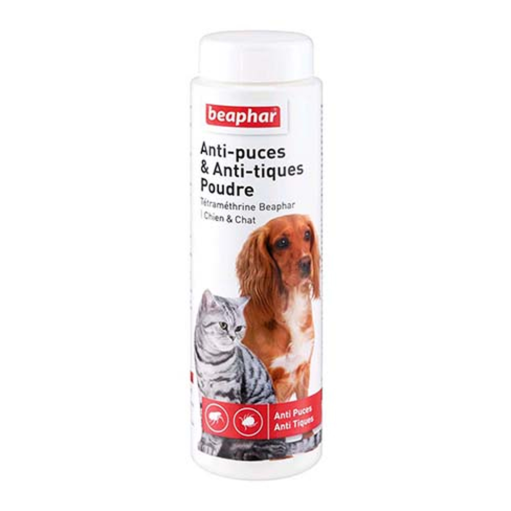 Beaphar Polvere di pulci e zecche alla tetrametrina per cane e gatto 150g
