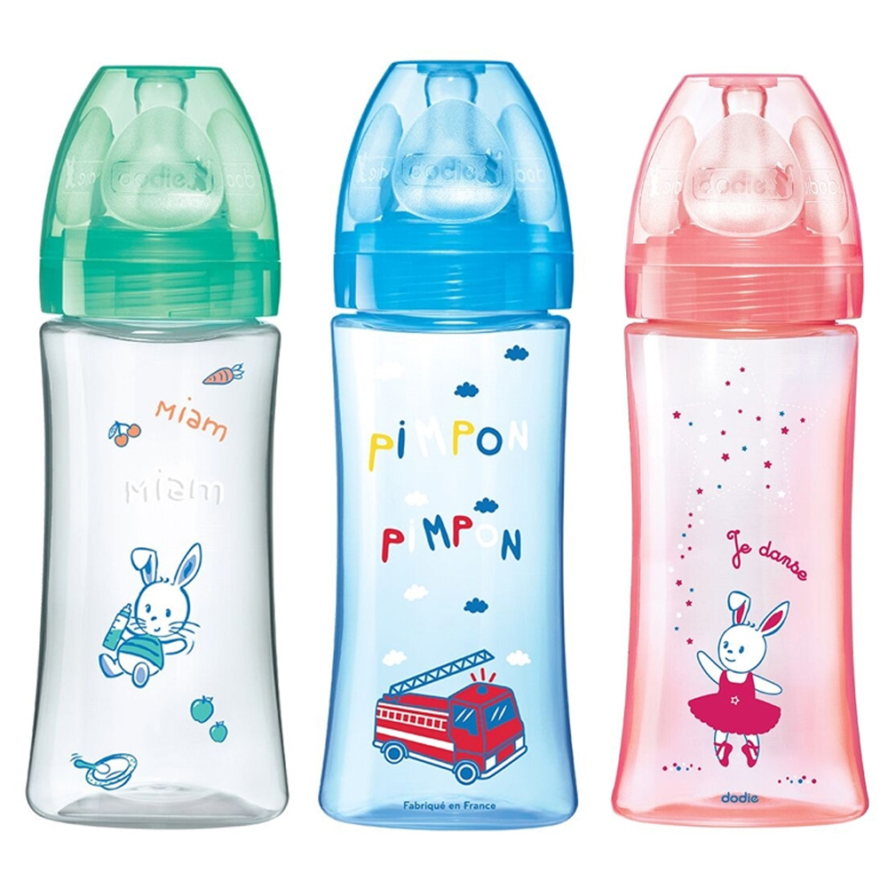 Dodie biberon Initiation+ flusso 3 anti-coliche 6 mesi e oltre 330ml
