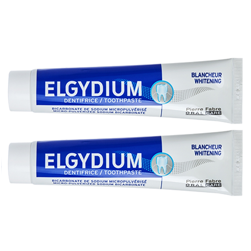 Elgydium Dentifricio sbiancante alla Menta 2x75ml