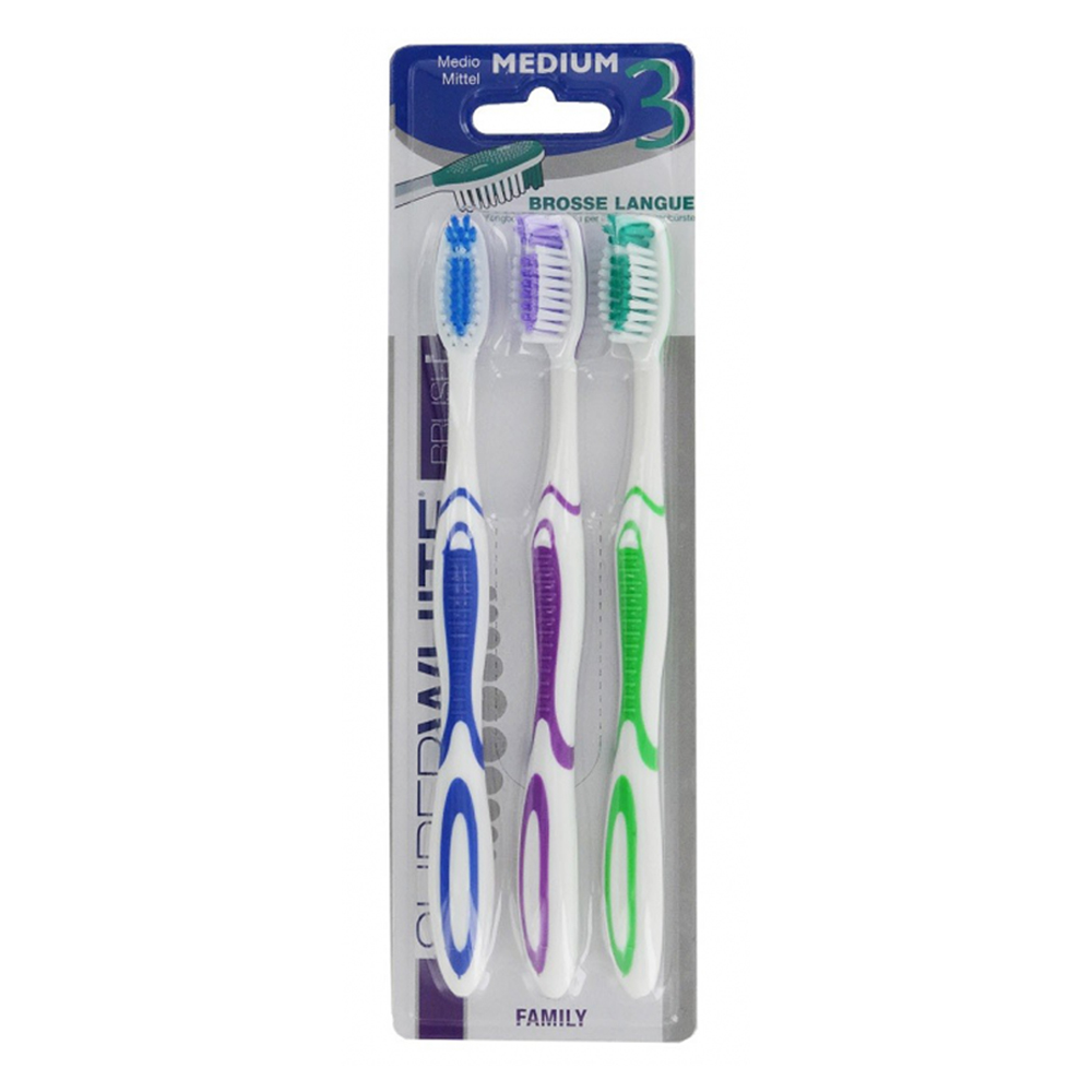 Superwhite Spazzolino medio della famiglia Brush X3