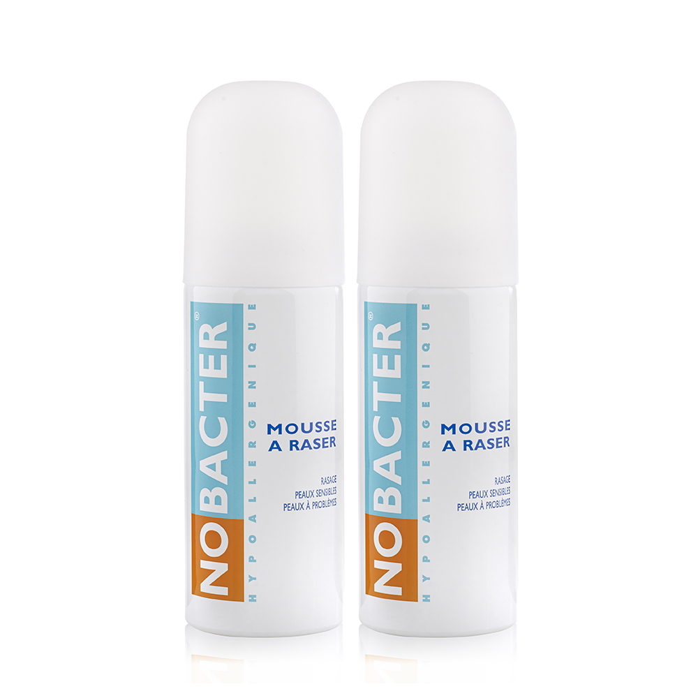 Nobacter Schiuma da barba per pelli sensibili o problematiche 2x150 ml