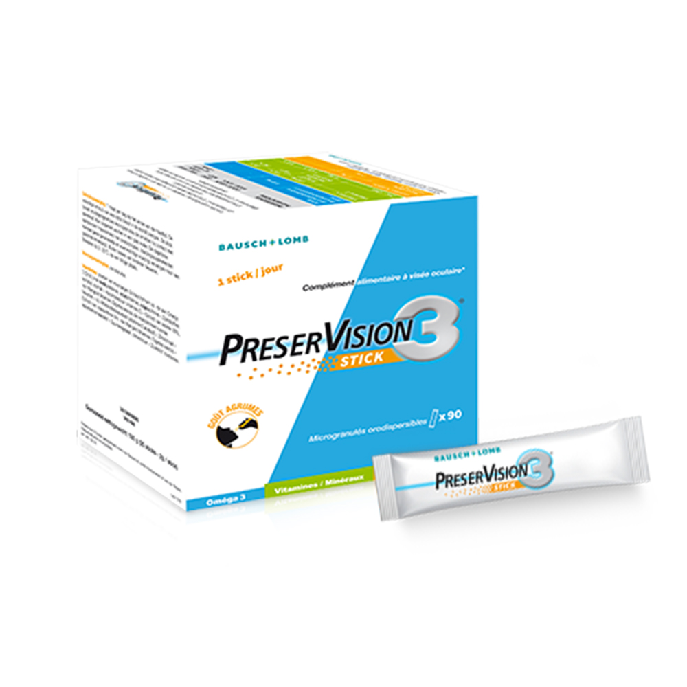 Bausch&Lomb Preservision Integratore alimentare per la vista 3 90 sticks Orosolubili