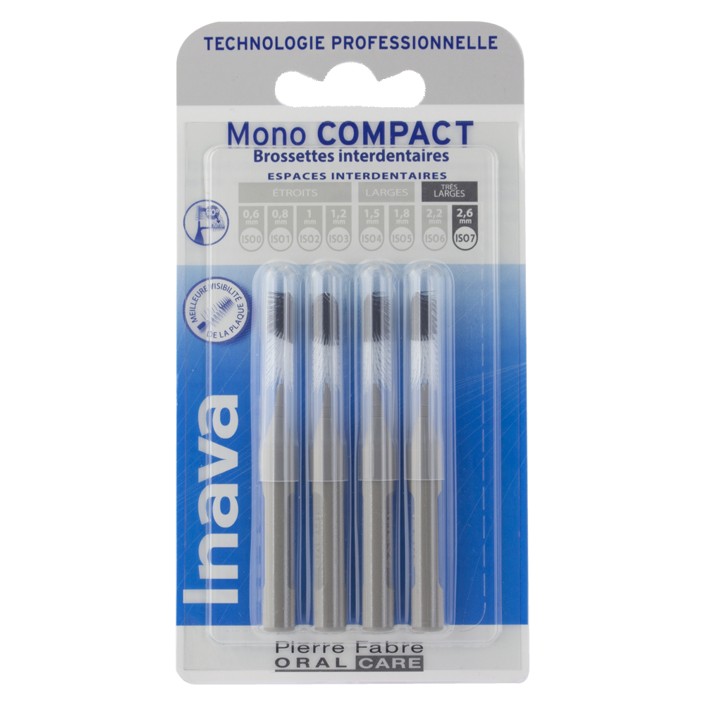 Inava Scovolini interdentali da 2,6 mm Grigio X4 Mono Compact