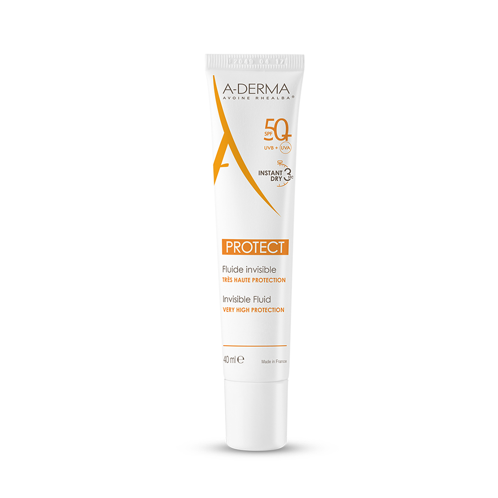 A-Derma Protect Invisible fluido SPF50+ pelle fragile combinata grassa 40 ml