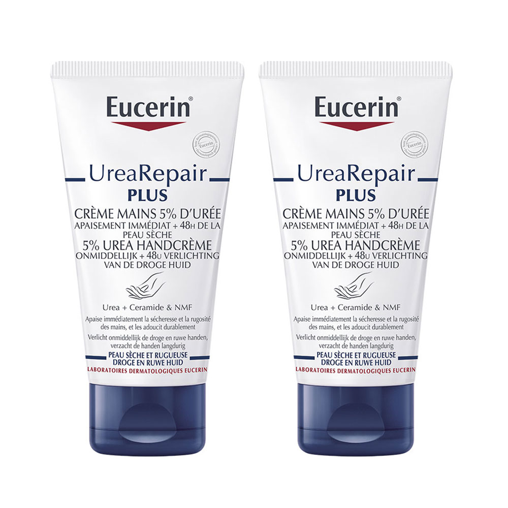 Eucerin UreaRepair Plus Crema mani 5% urea Pelle Secca e Danneggiata 2 x 75 ml