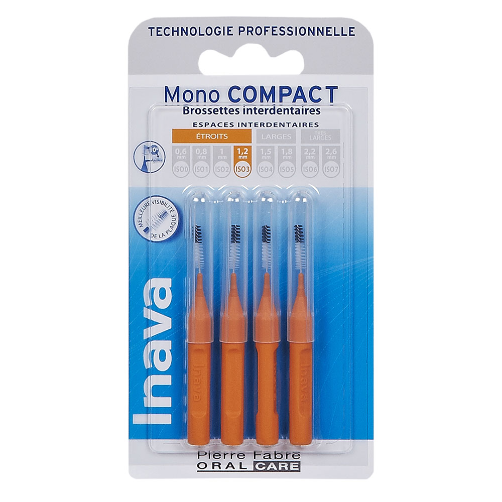 Inava Scovolini interdentali 1,2 mm arancione X4 Mono Compact