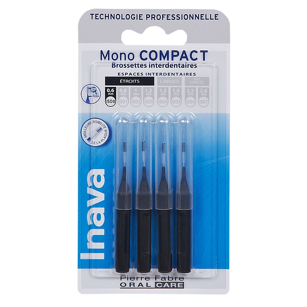 Inava Scovolini interdentali 0,6 mm neri X4 Mono Compact x4