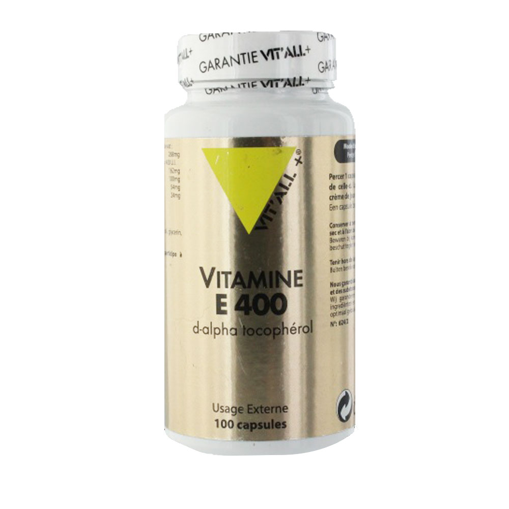 Vit'All+ Vitamine E 400 D-alfa tocoferolo 100 capsule