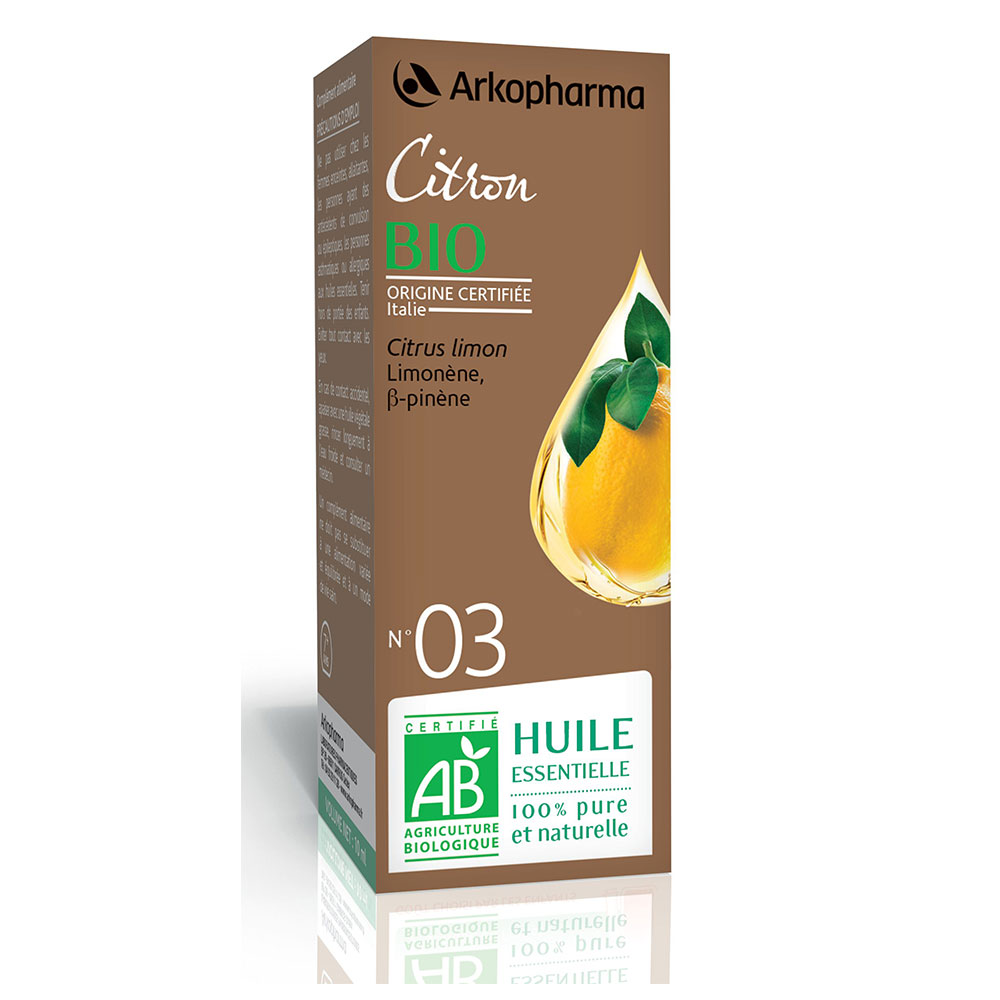 Arkopharma Arkoessentiel huile essentielle N°3 limone bio 10 ml