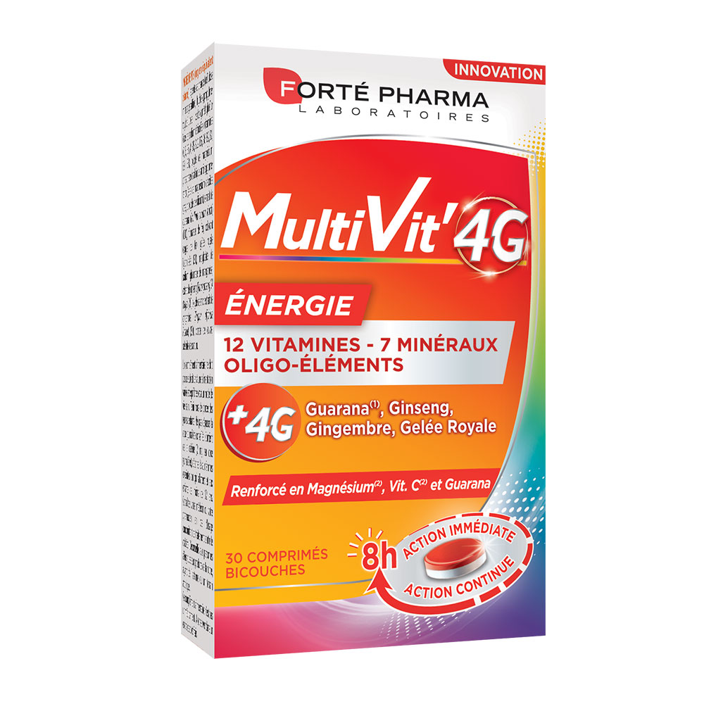 Forté Pharma MultiVit'4G Multivitaminico minerali e oligoelementi 30 compresse