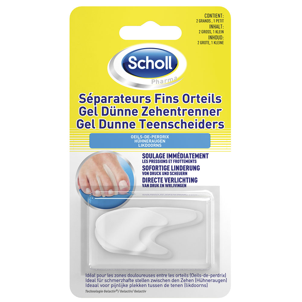 Scholl Separatori per le dita dei piedi Œils-de-Perdrix x3