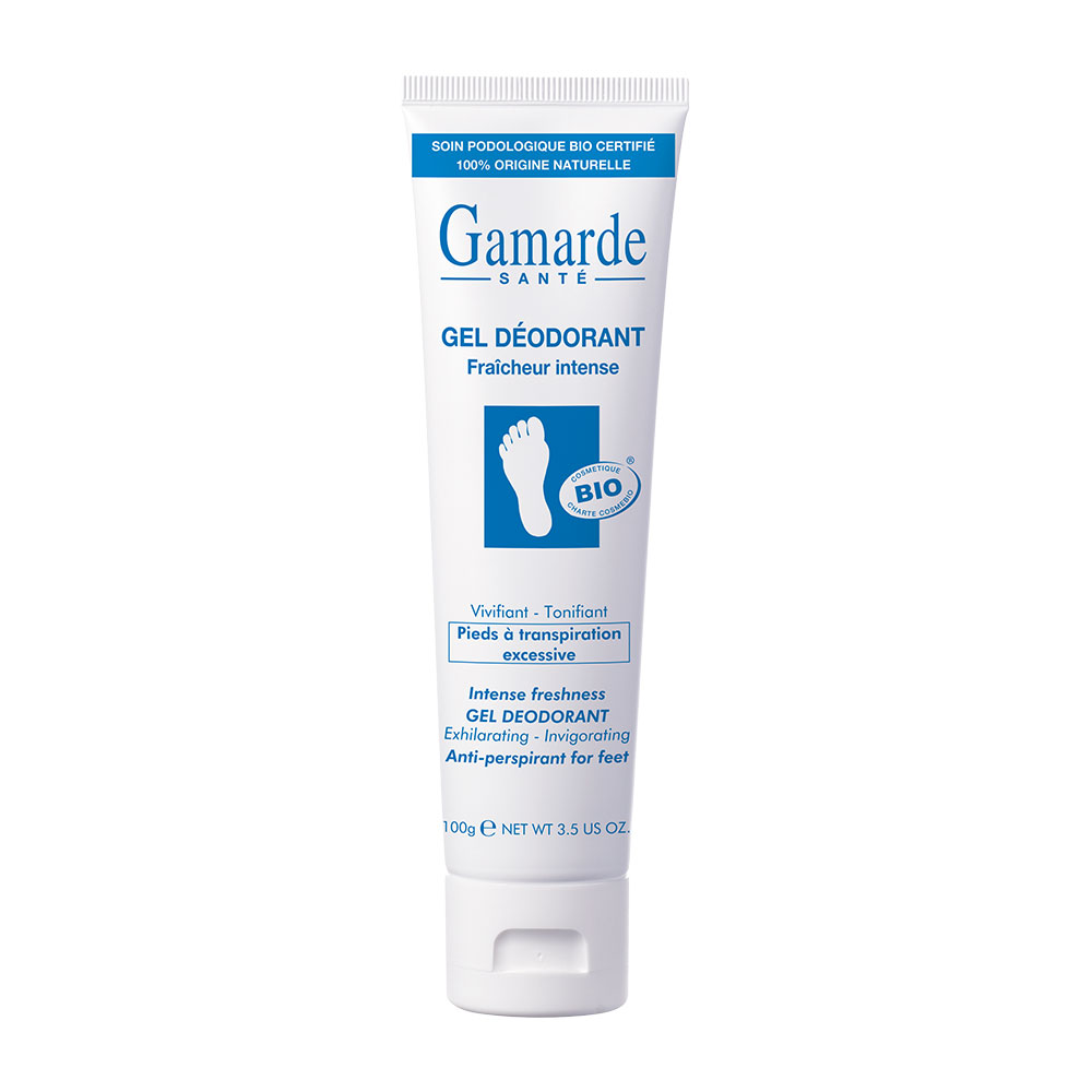 Gamarde Gel deodorante freschezza intensa bio per piedi con sudorazione eccessiva 100g