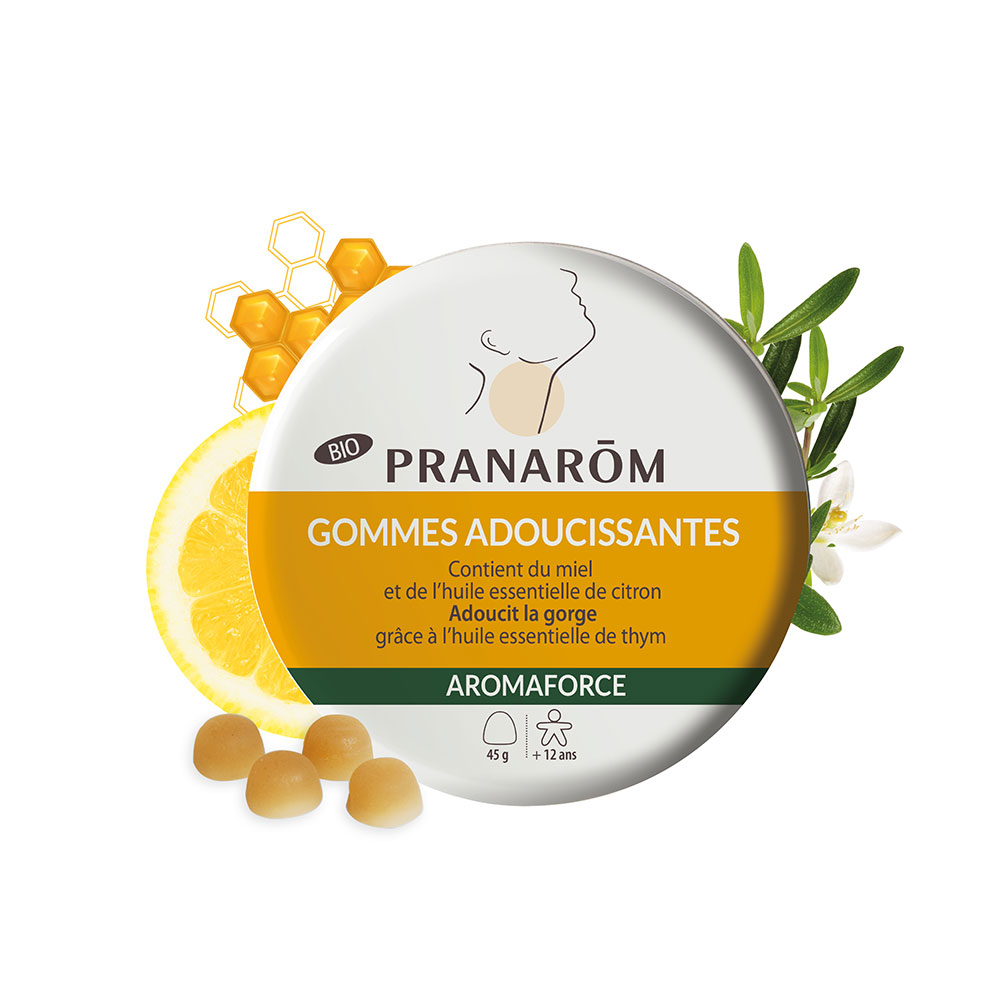 Pranarôm Aromaforce Gomme emollienti Bio Limone e Miele 45g