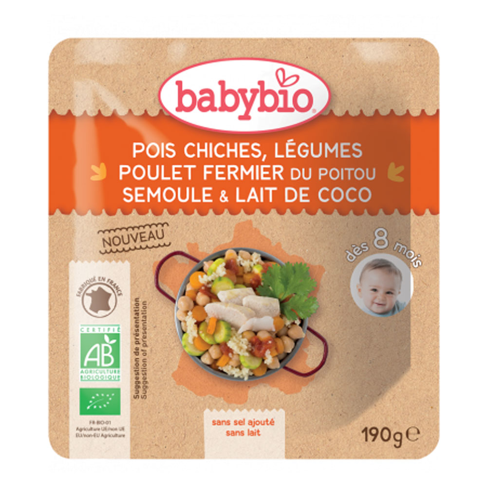 Babybio Pacchetto pasti biologici per 8 mesi 190g
