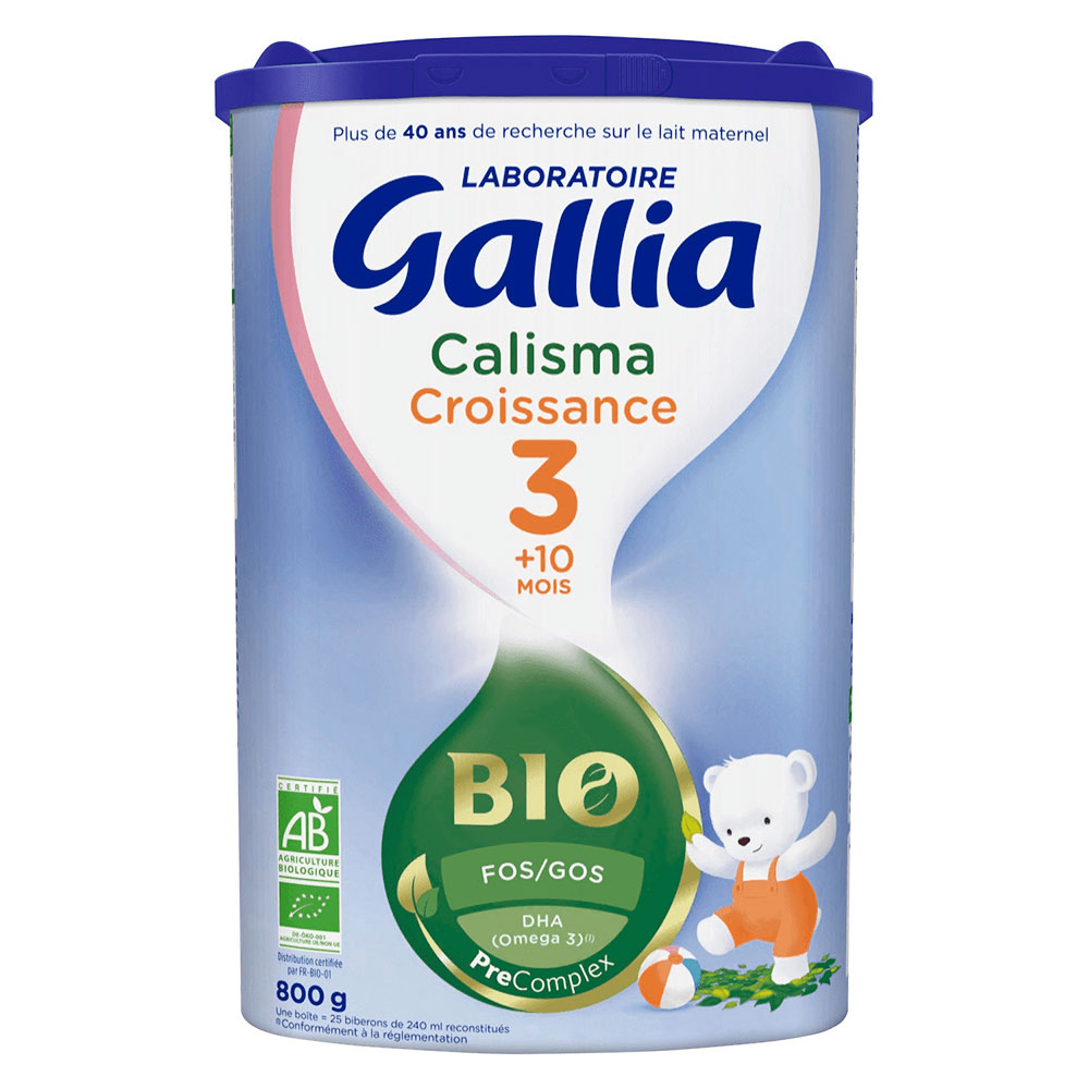 Gallia Calisma Latte in polvere bio 3 per la crescita a partire da 12 mesi 800 g