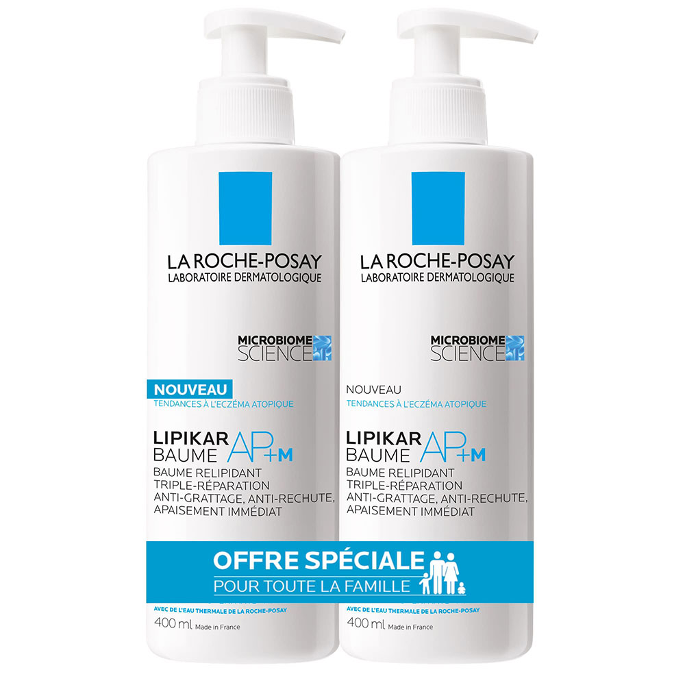 La Roche-Posay Lipikar Balsamo Riparatore Tripla azione Pelle incline all'eczema atopico 2x400ml