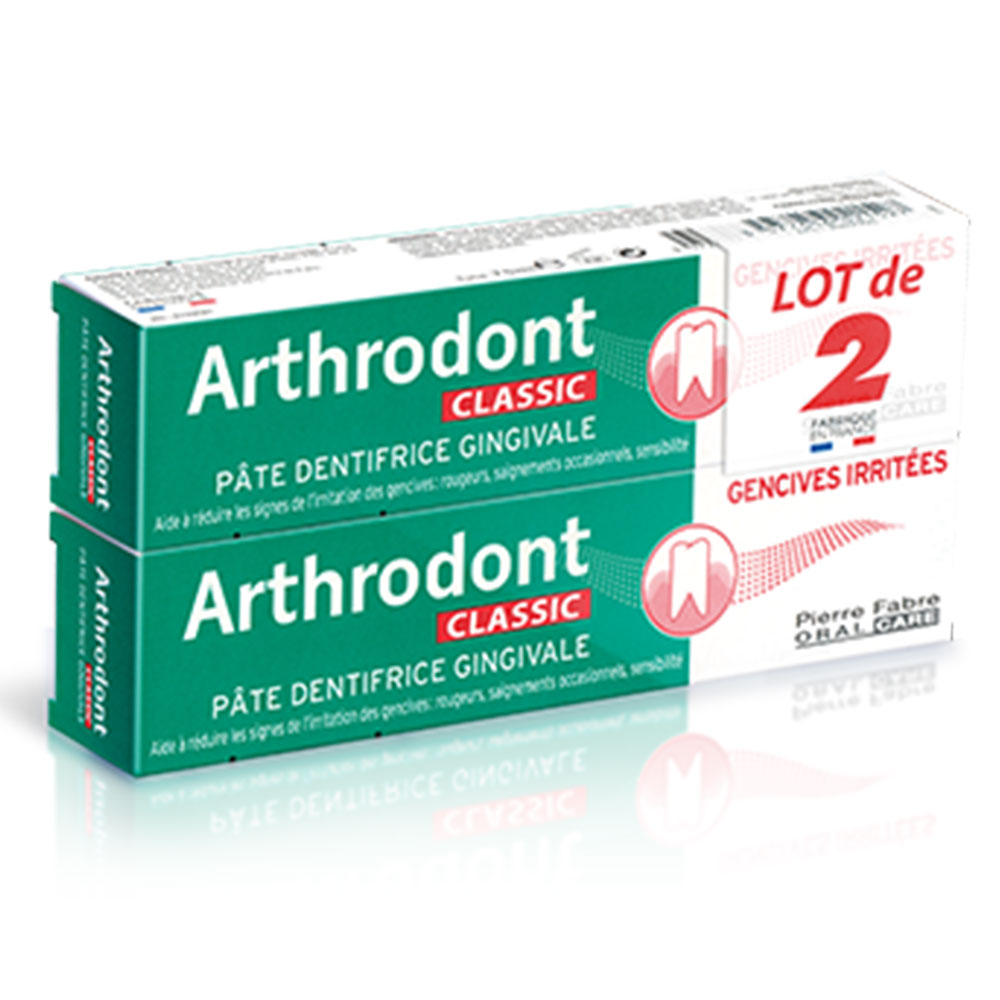 Arthrodont Dentifricio lenitivo classic per gengive irritate 2 x 75 ml