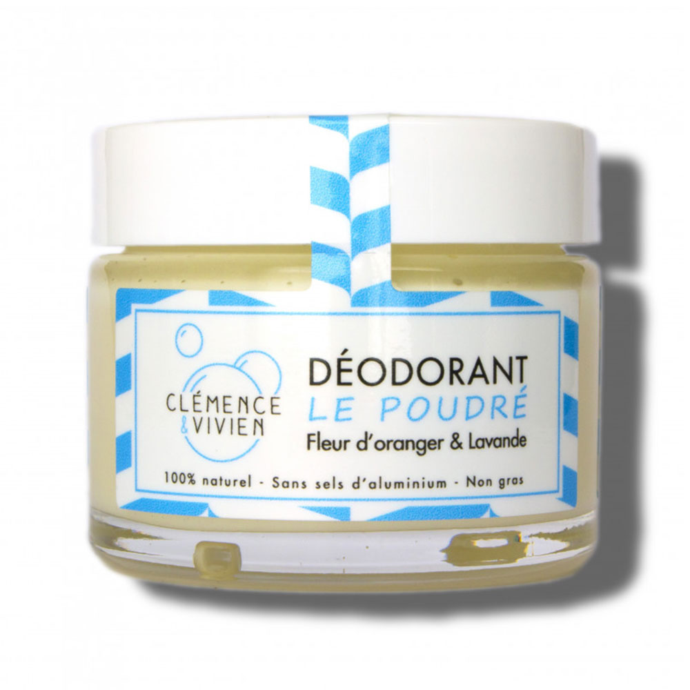 Clemence&Vivien Deodorante naturale Crema Le Poudre con oli essenziali di Lavanda e Fiori d'Arancio 50g
