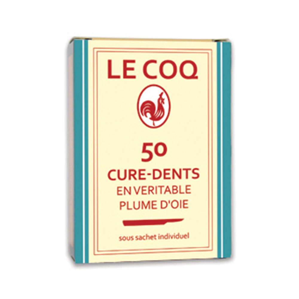 Le Coq Stuzzicadenti in vera piuma d'oca x50