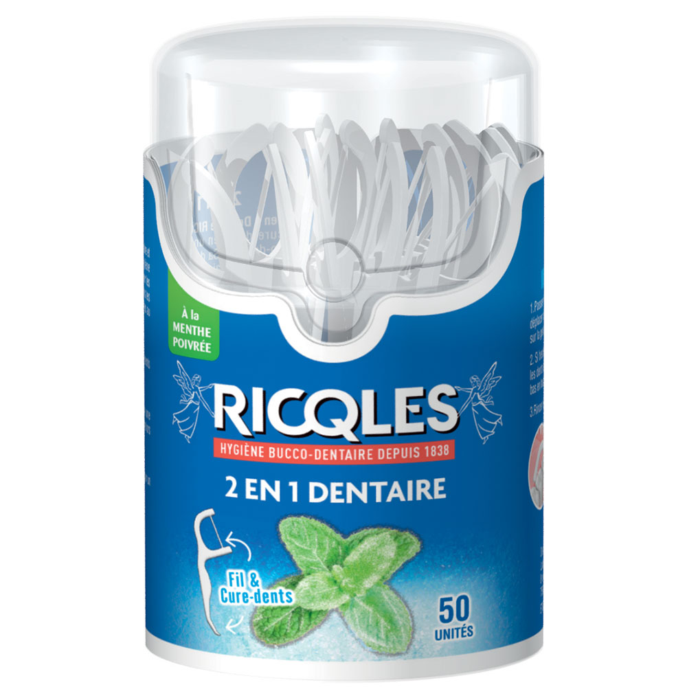 Ricqles Filo interdentale 2 in 1 - 50 unità Juvasante