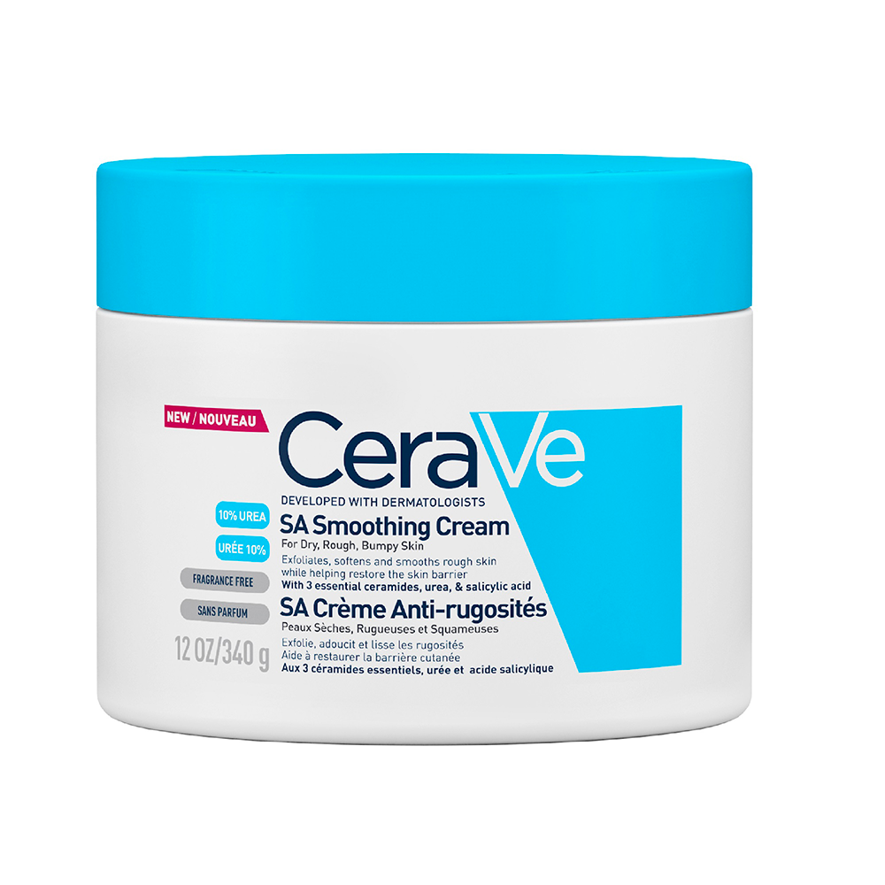 Cerave Body SA Crema anti-rughe al 10% di urea e acido salicilico per pelle secca 340 g