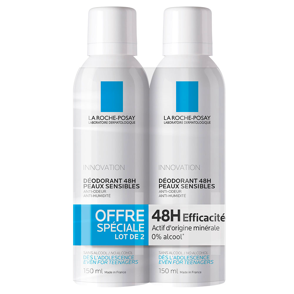 La Roche-Posay Deodoranti fisiologici Spray 48h Pelli sensibili 2x150ml