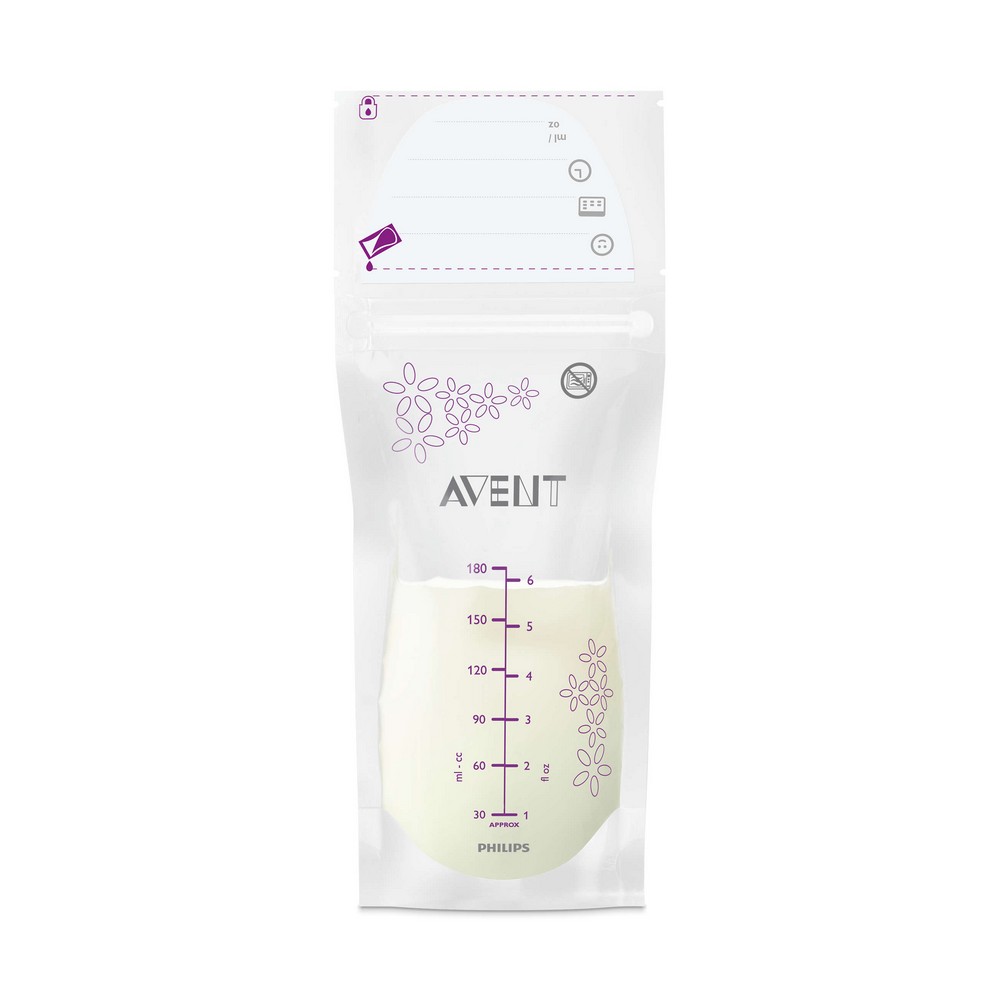 Avent Accessori Bustine X25 per la conservazione del latte materno 180 ml