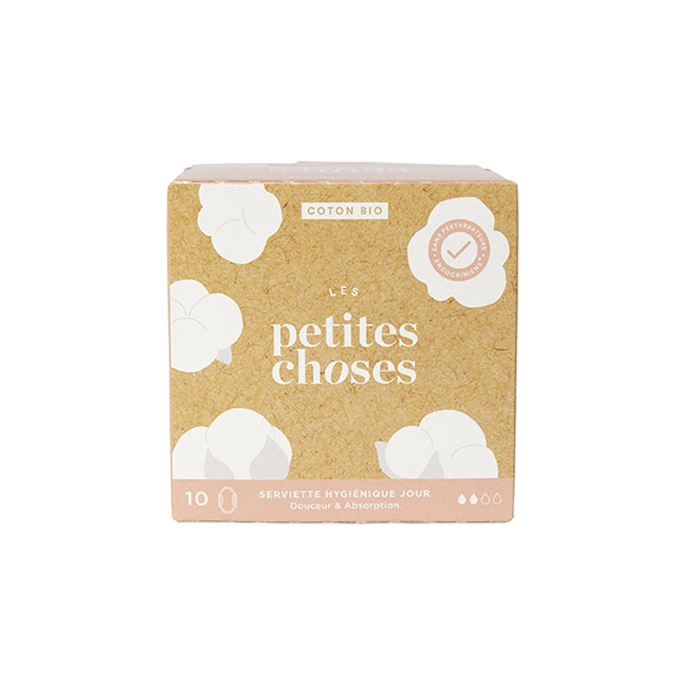 Les Petites Choses Assorbenti giorno in cotone bio scatola da 10