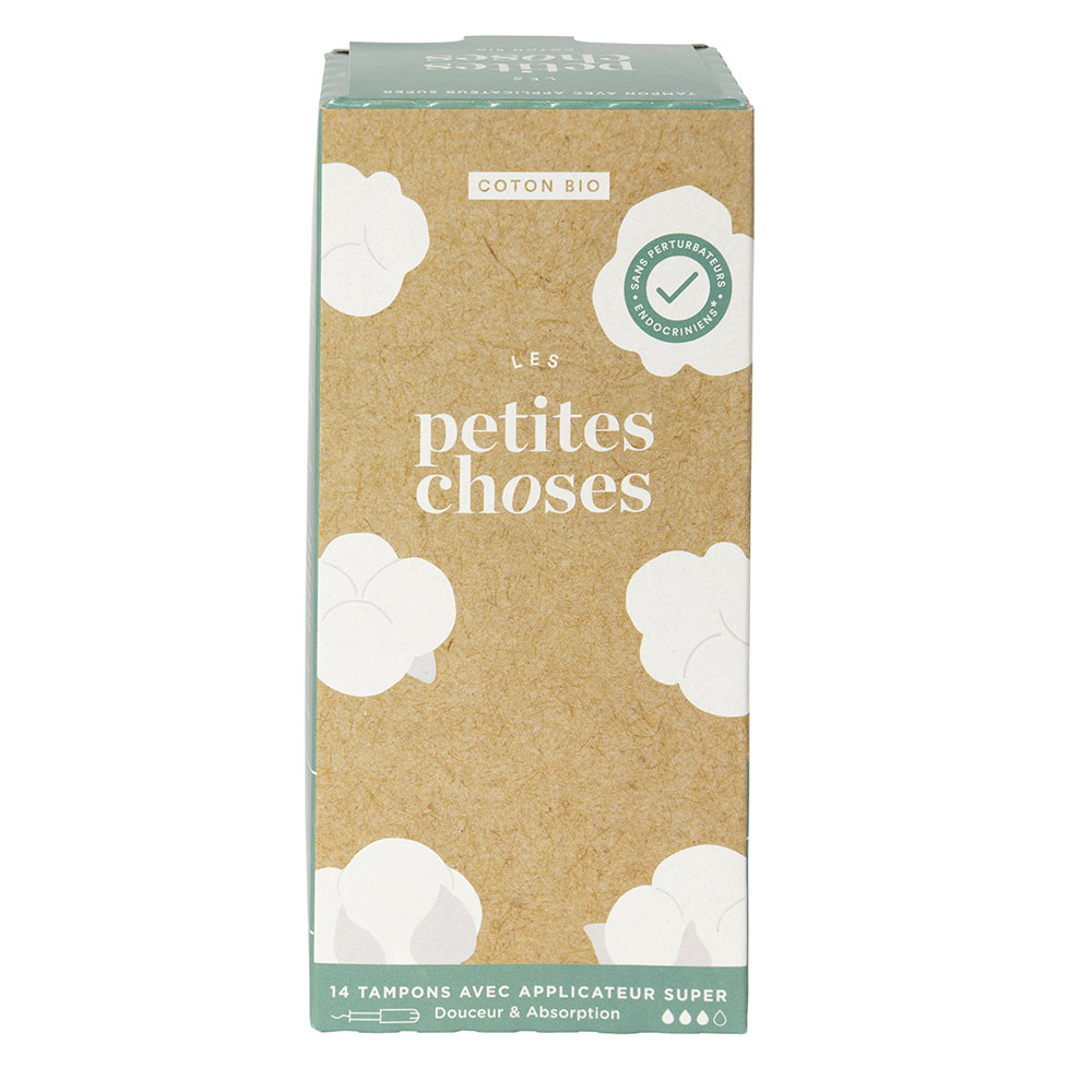 Les Petites Choses Flux Super assorbenti con applicatori in cotone biologico x4