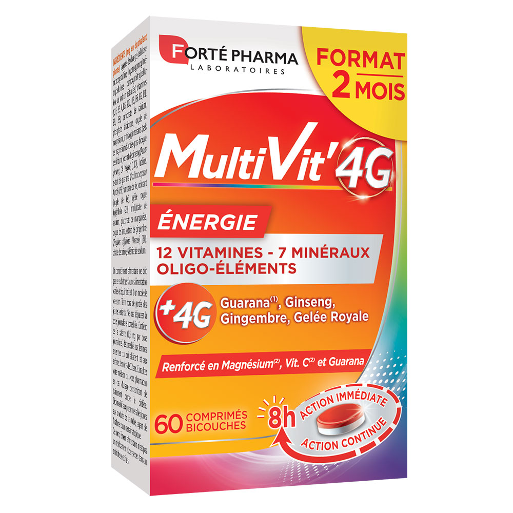Forté Pharma MultiVit'4G Multivitamine, minerali e oligoelementi 60 compresse