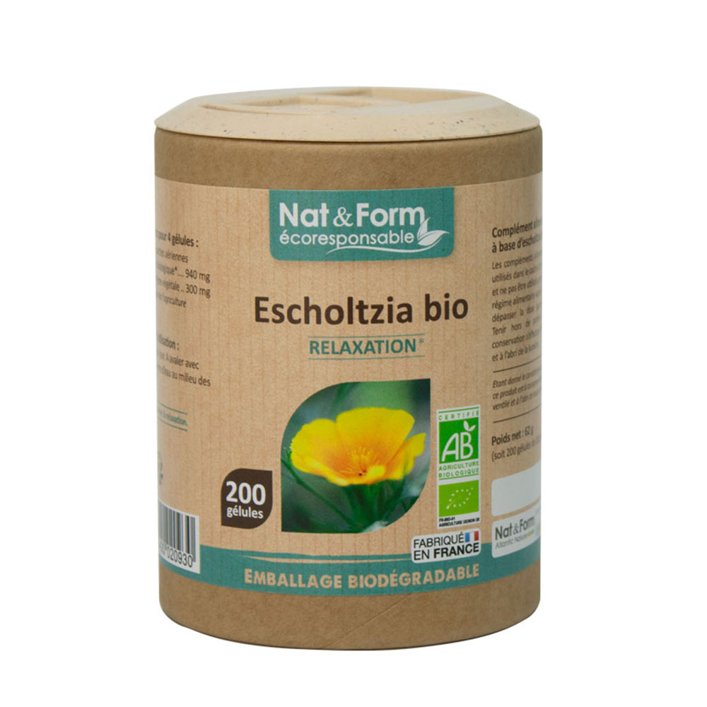 Nat&Form ESCOLZIA BIOLOGICA Rilassamento 200 capsule
