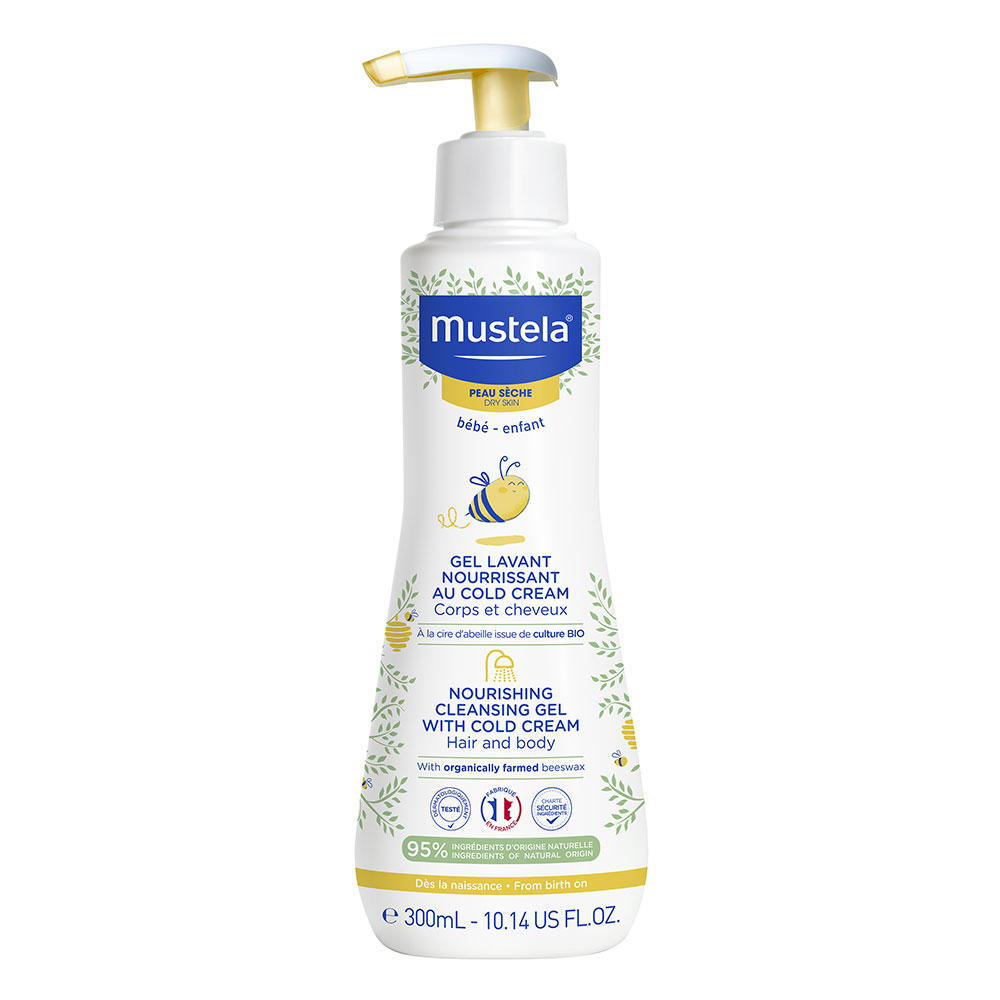Mustela Gel detergente nutriente in Cold Cream per la pelle secca 300 ml