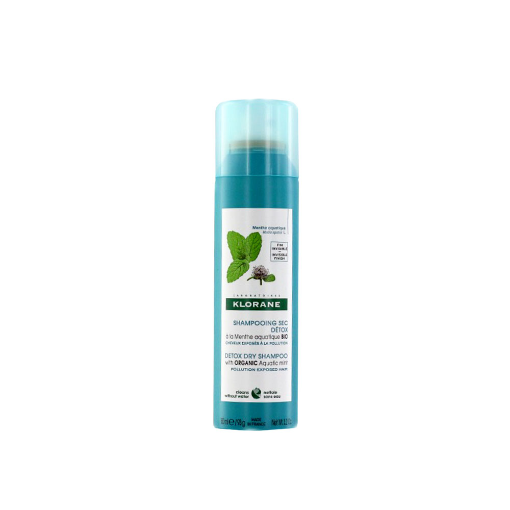 Klorane Menta Acquatica Shampoo secco Detox Capelli esposti all'inquinamento 150 ml