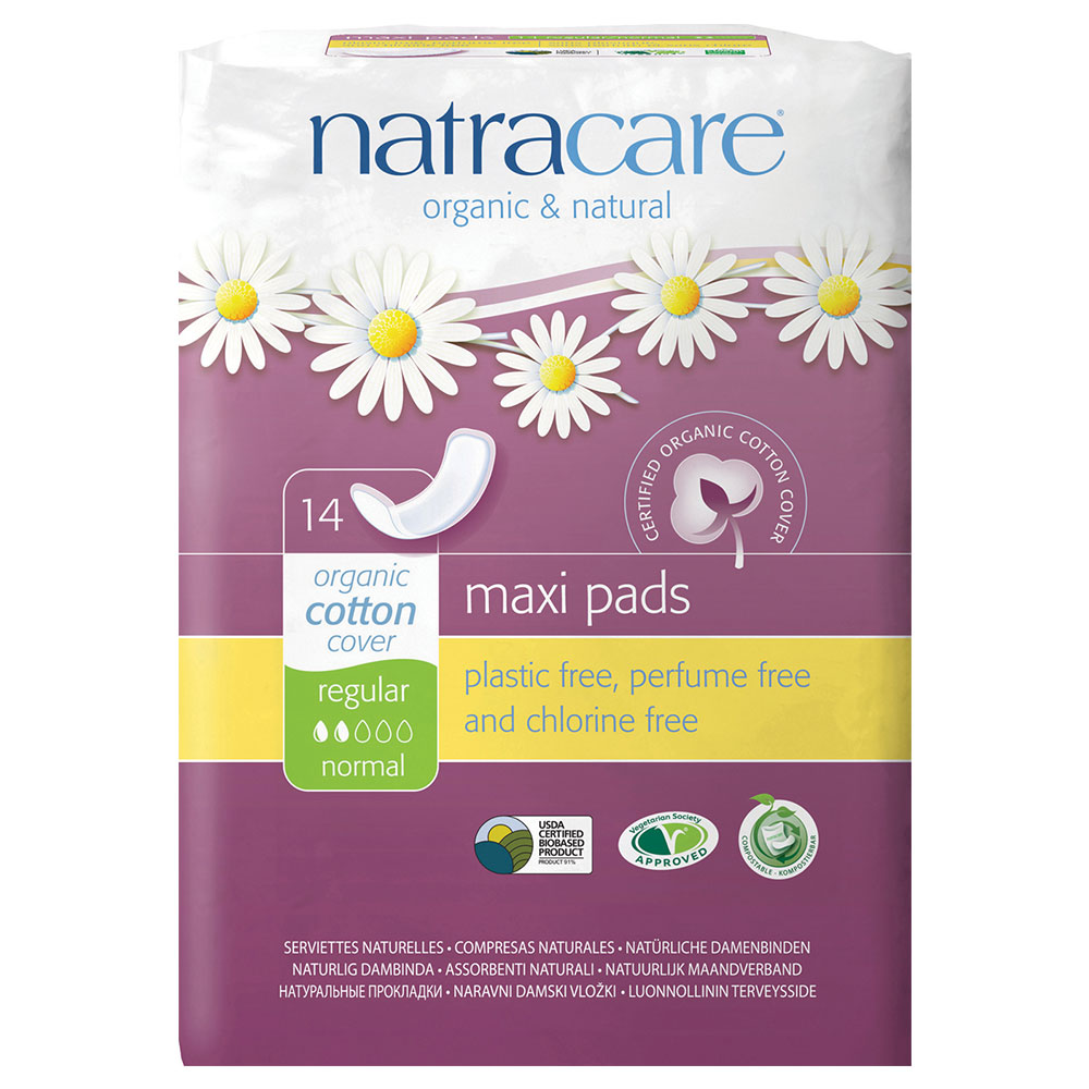 Natracare Asciugamani naturali Maxi Regular Box Of 14