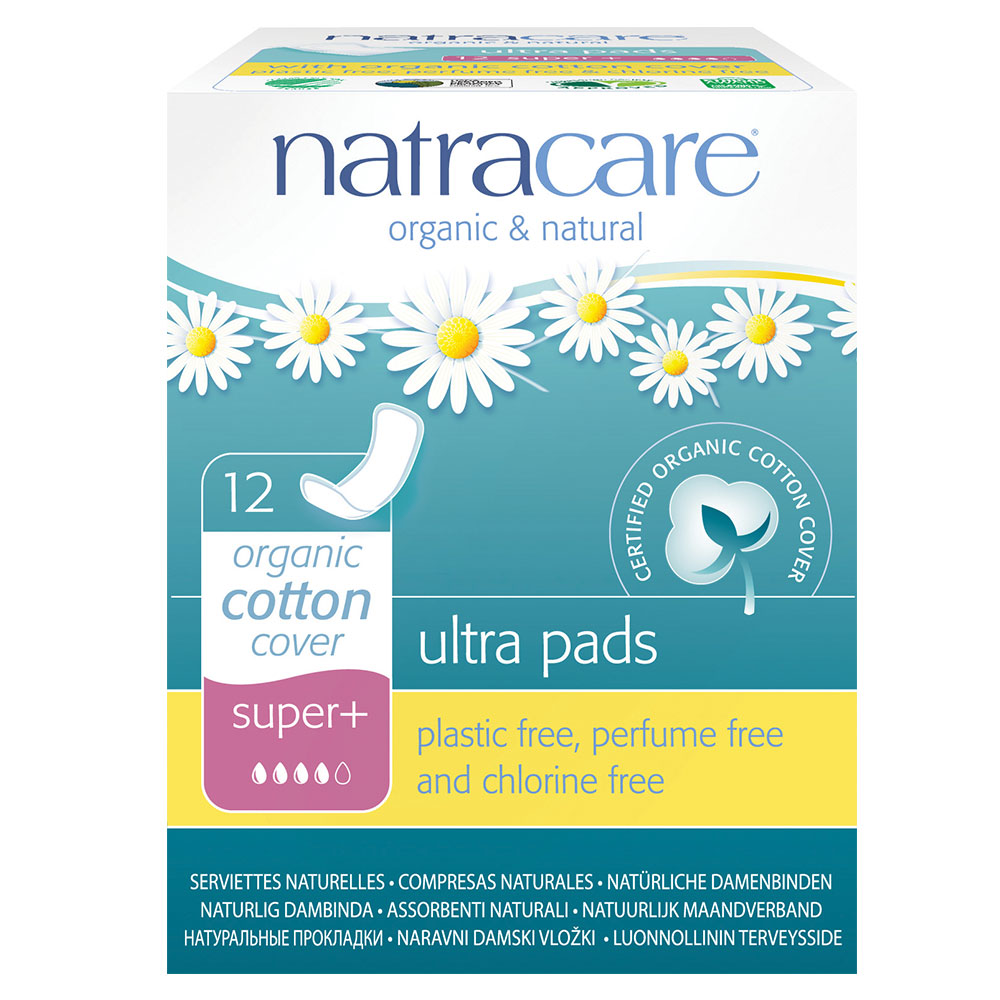 Natracare Asciugamani naturali Ultra Lunghi Super + Scatola da 12