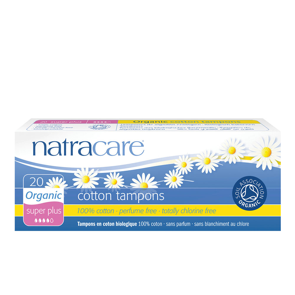Natracare Super assorbenti biologici senza applicatore Confezione da 20 pezzi