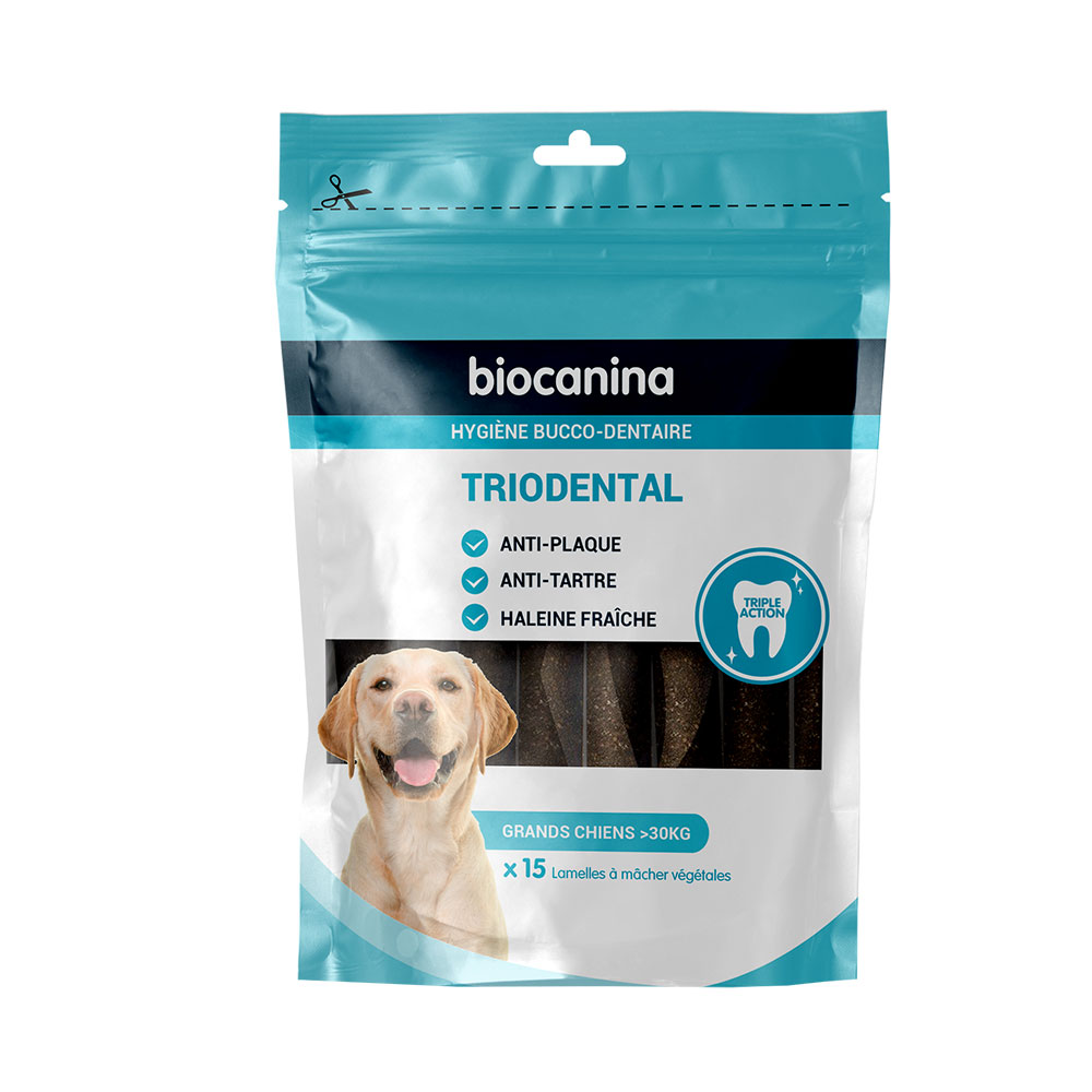 Biocanina Igiene strisce masticabili x15 Triodental cani grandi oltre i 30 kg 30 kg