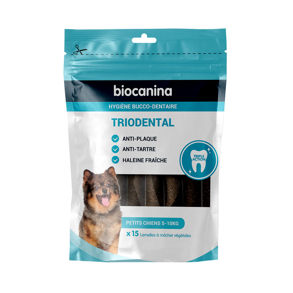 Biocanina strisce masticabili x15 Triodental cani piccoli 5-10 kg 10 kg