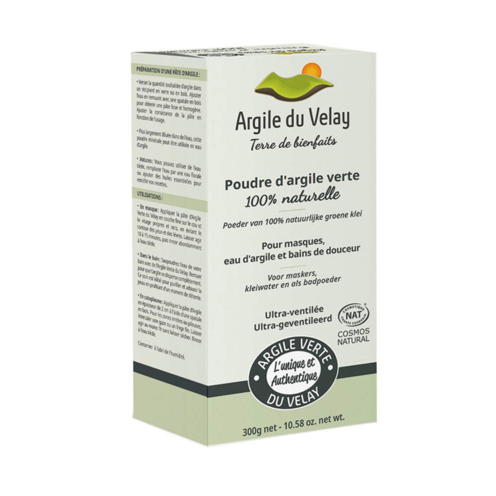 Argile du Velay 100% polvere verde naturale 300g