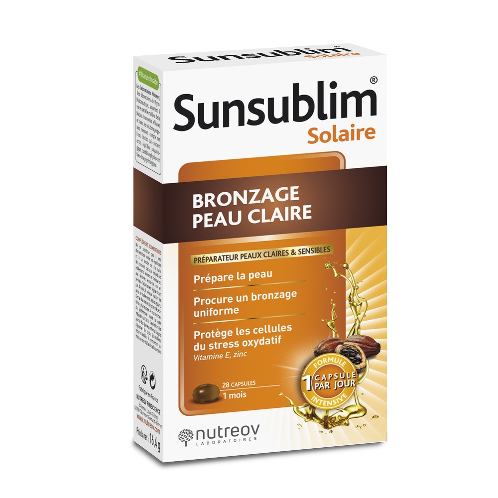 Nutreov Sunsublim preparatore abbronzatura per pelli chiare 28 capsule
